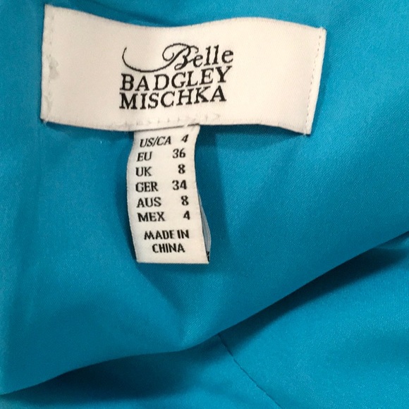 Belle Badgley Mischka Cocktail Dress Blue - Picture 3 of 7
